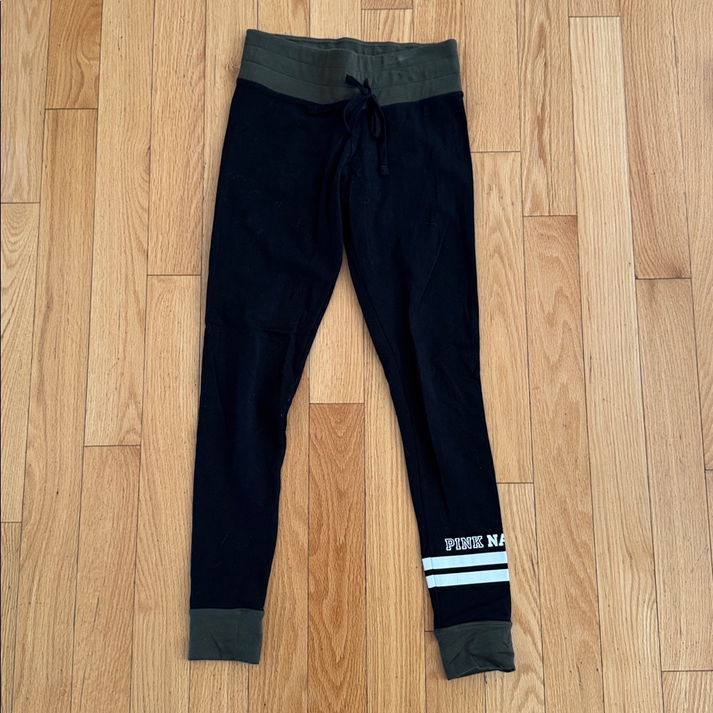 PINK Black and Green Joggers